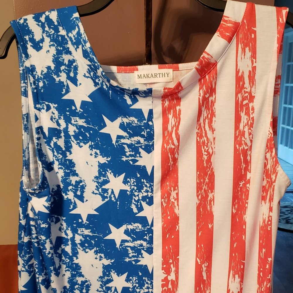 Makarthy Patriotic sleeveless Top